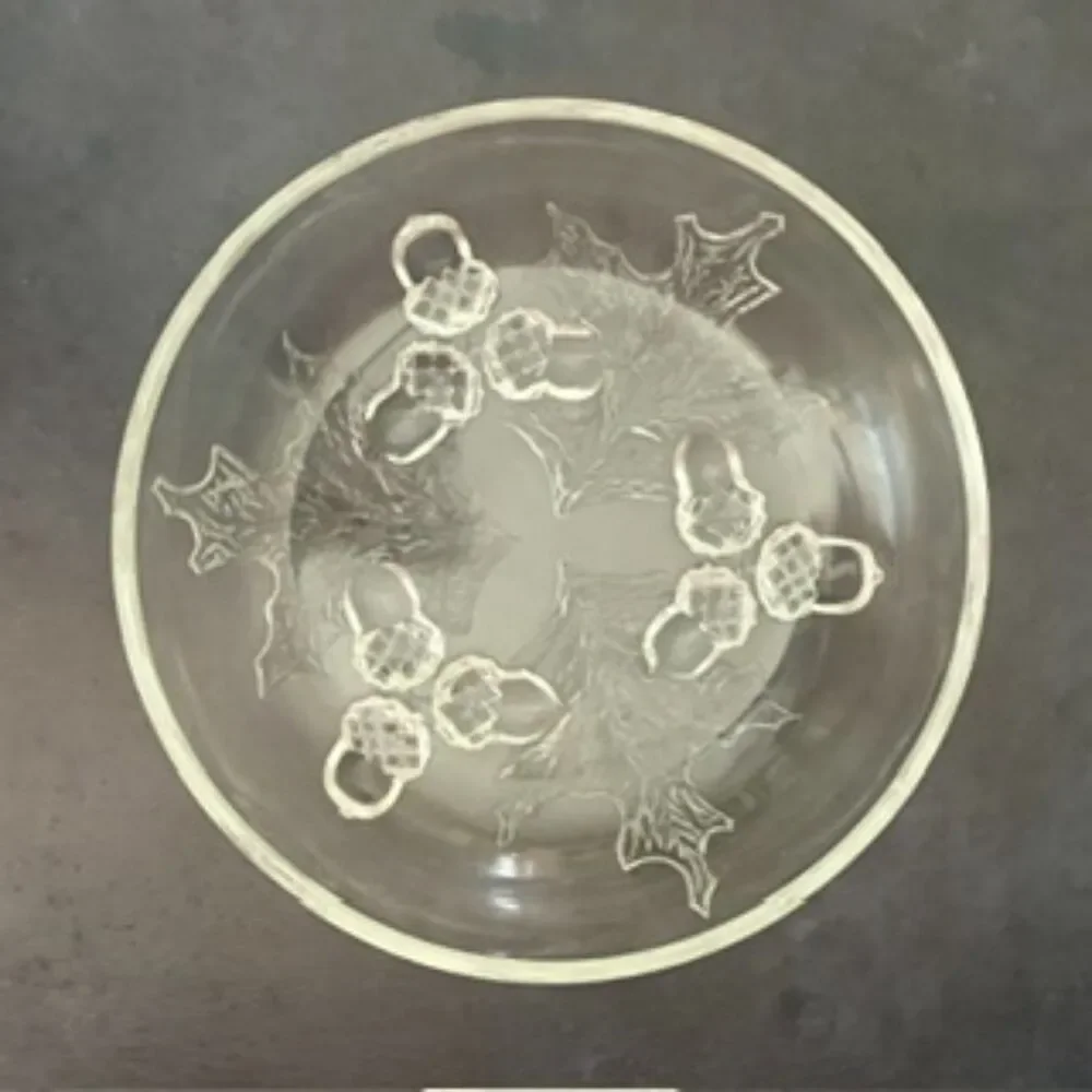 Vintage Federal Glass Acorn Oak Leaf Clear Pressed Glass 6